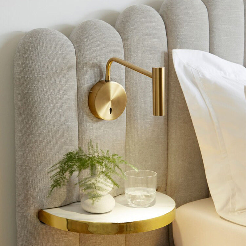 Cylinder LED Wall Light - Adjustable Bedside Reading Light