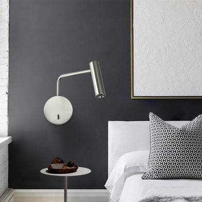 Cylinder LED Wall Light - Adjustable Bedside Reading Light