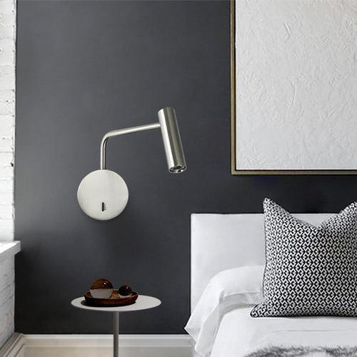 Cylinder LED Wall Light - Adjustable Bedside Reading Light