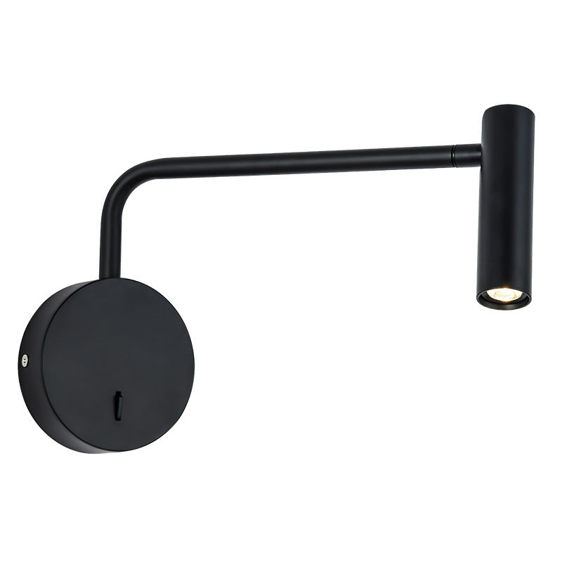 Cylinder LED Wall Light - Adjustable Bedside Reading Light