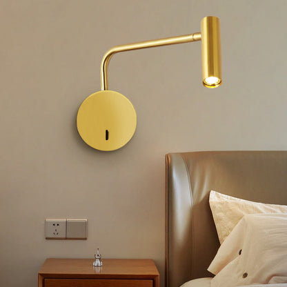 Cylinder LED Wall Light - Adjustable Bedside Reading Light