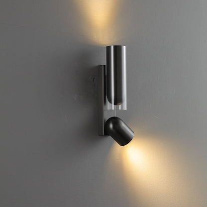 Cylinder Acrylic 2-Light Wall Lamp - Dual Beam Wall Sconce
