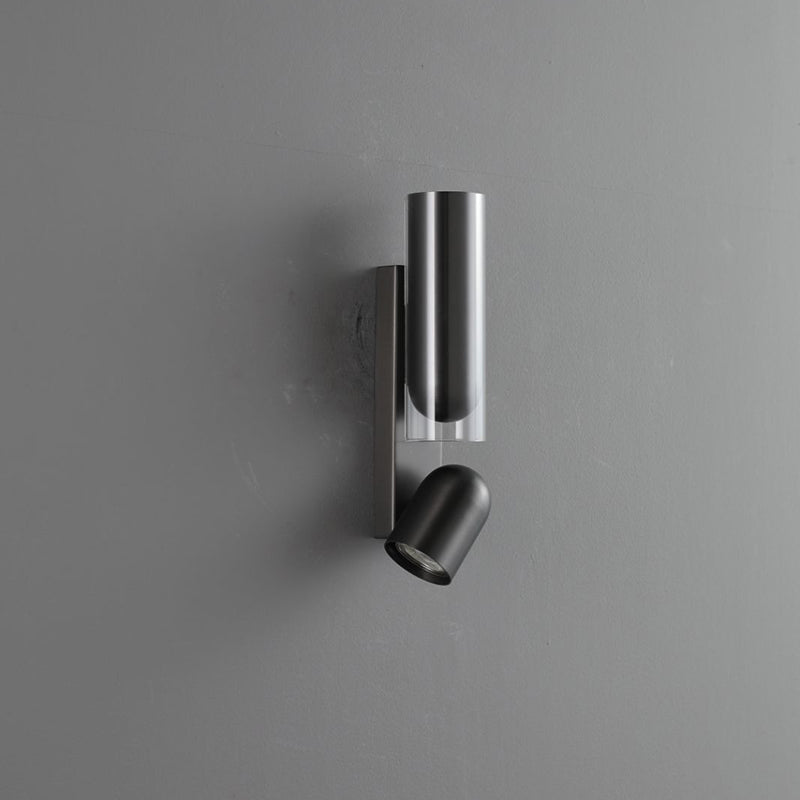 Cylinder Acrylic 2-Light Wall Lamp - Dual Beam Wall Sconce