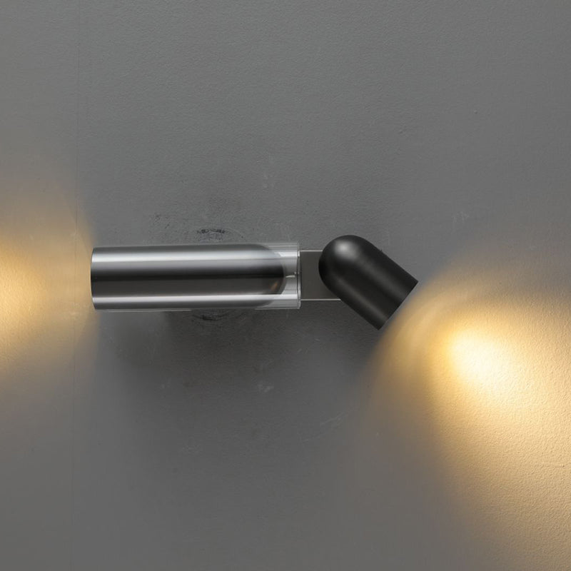 Cylinder Acrylic 2-Light Wall Lamp - Dual Beam Wall Sconce