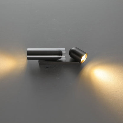 Cylinder Acrylic 2-Light Wall Lamp - Dual Beam Wall Sconce
