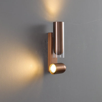 Cylinder Acrylic 2-Light Wall Lamp - Dual Beam Wall Sconce