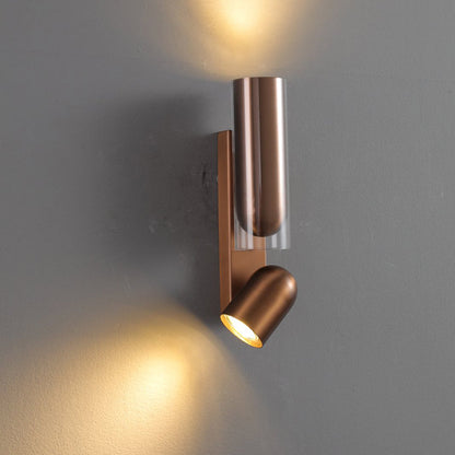 Cylinder Acrylic 2-Light Wall Lamp - Dual Beam Wall Sconce