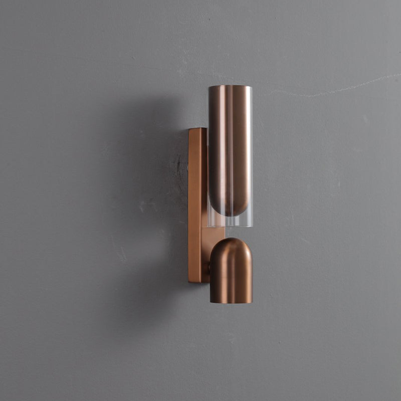 Cylinder Acrylic 2-Light Wall Lamp - Dual Beam Wall Sconce