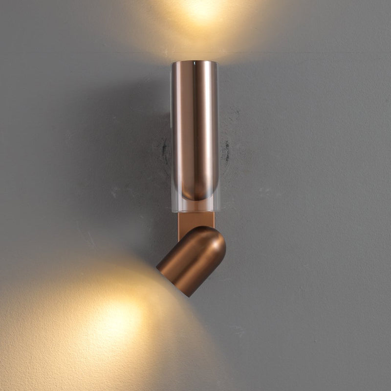 Cylinder Acrylic 2-Light Wall Lamp - Dual Beam Wall Sconce