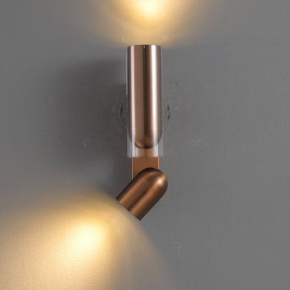 Cylinder Acrylic 2-Light Wall Lamp - Dual Beam Wall Sconce