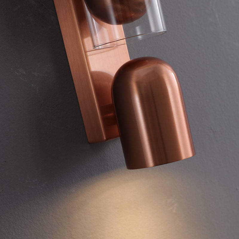 Cylinder Acrylic 2-Light Wall Lamp - Dual Beam Wall Sconce