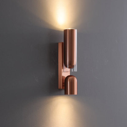 Cylinder Acrylic 2-Light Wall Lamp - Dual Beam Wall Sconce