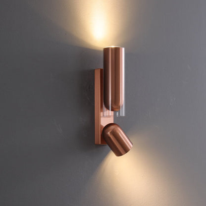 Cylinder Acrylic 2-Light Wall Lamp - Dual Beam Wall Sconce