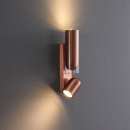 Cylinder Acrylic 2-Light Wall Lamp - Dual Beam Wall Sconce