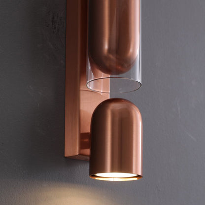 Cylinder Acrylic 2-Light Wall Lamp - Dual Beam Wall Sconce
