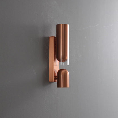 Cylinder Acrylic 2-Light Wall Lamp - Dual Beam Wall Sconce
