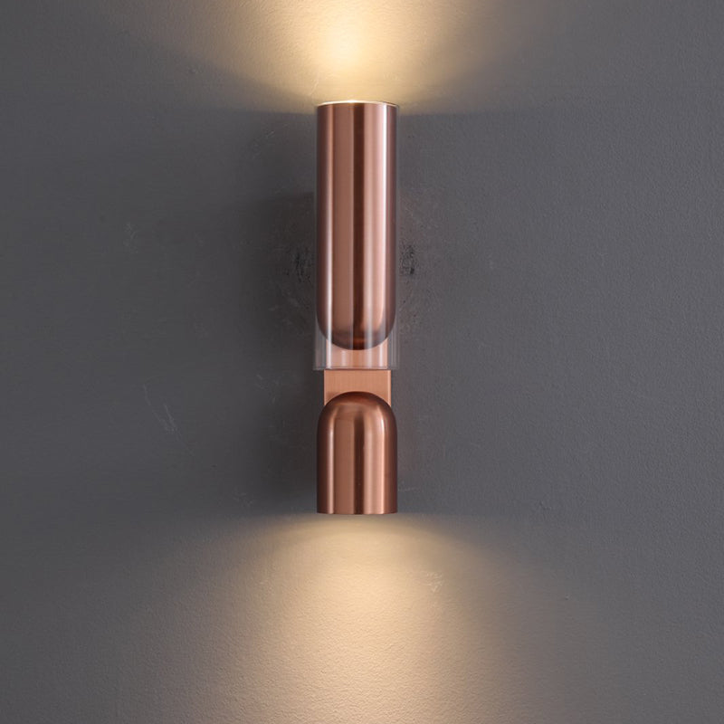 Cylinder Acrylic 2-Light Wall Lamp - Dual Beam Wall Sconce