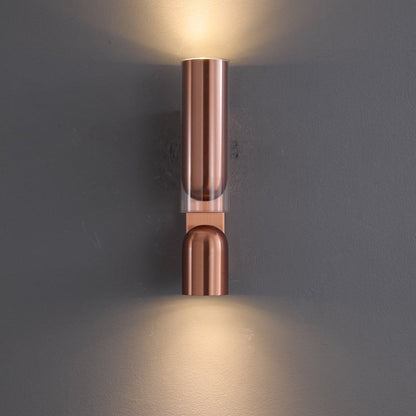 Cylinder Acrylic 2-Light Wall Lamp - Dual Beam Wall Sconce