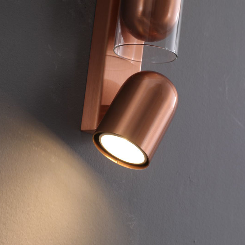Cylinder Acrylic 2-Light Wall Lamp - Dual Beam Wall Sconce
