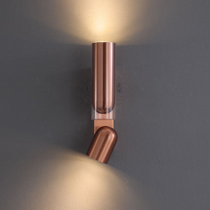 Cylinder Acrylic 2-Light Wall Lamp - Dual Beam Wall Sconce