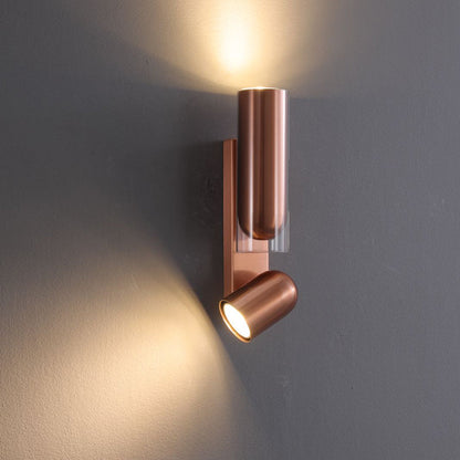 Cylinder Acrylic 2-Light Wall Lamp - Dual Beam Wall Sconce
