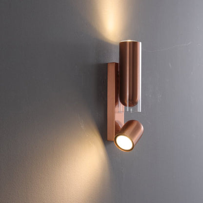 Cylinder Acrylic 2-Light Wall Lamp - Dual Beam Wall Sconce