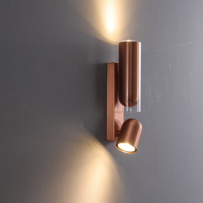 Cylinder Acrylic 2-Light Wall Lamp - Dual Beam Wall Sconce