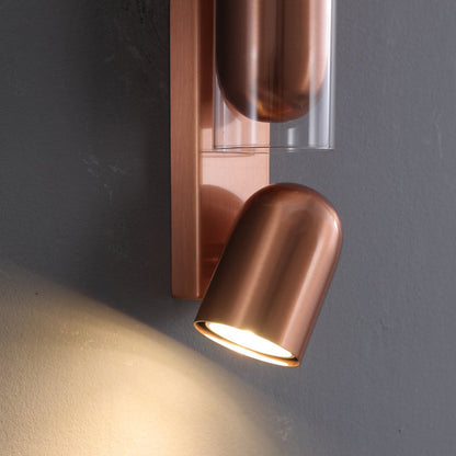 Cylinder Acrylic 2-Light Wall Lamp - Dual Beam Wall Sconce