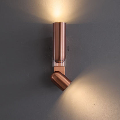 Cylinder Acrylic 2-Light Wall Lamp - Dual Beam Wall Sconce