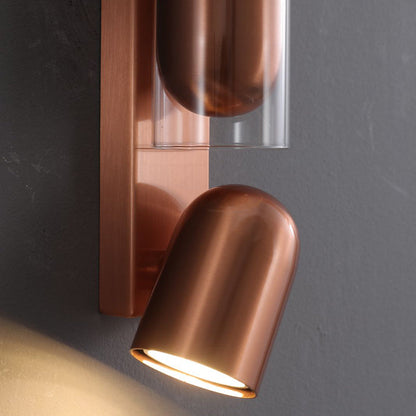 Cylinder Acrylic 2-Light Wall Lamp - Dual Beam Wall Sconce