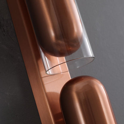 Cylinder Acrylic 2-Light Wall Lamp - Dual Beam Wall Sconce
