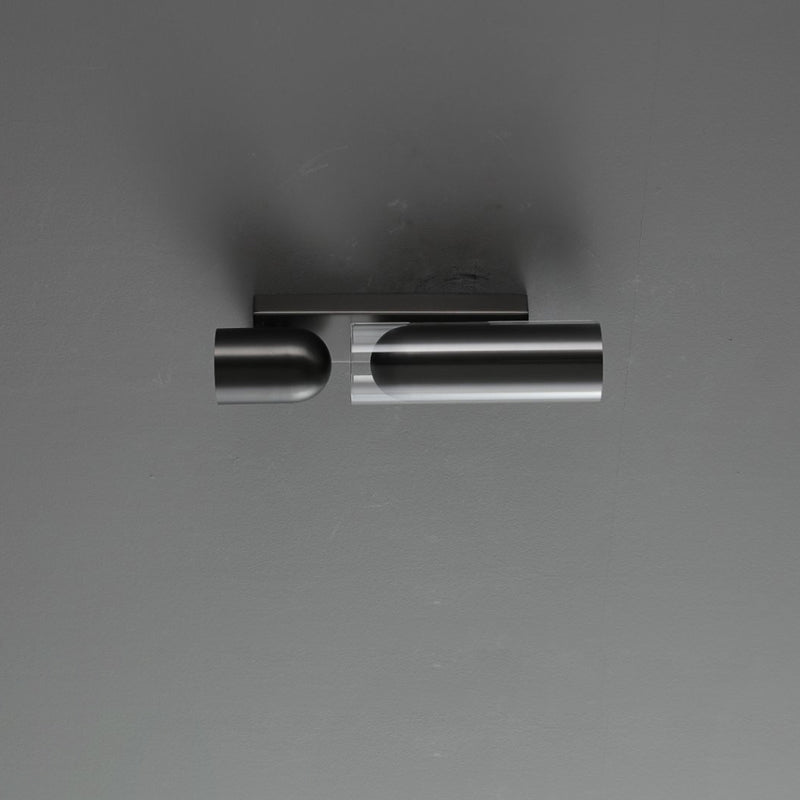 Cylinder Acrylic 2-Light Wall Lamp - Dual Beam Wall Sconce