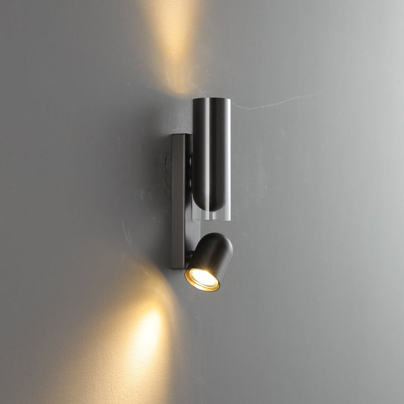 Cylinder Acrylic 2-Light Wall Lamp - Dual Beam Wall Sconce