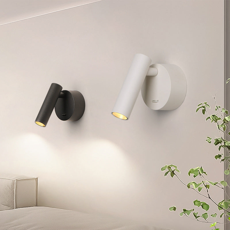 Minimalist Aluminum Round Cylinder LED Wall Sconce Lamp