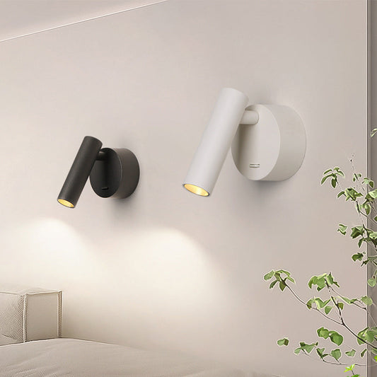 Minimalist Aluminum Round Cylinder LED Wall Sconce Lamp