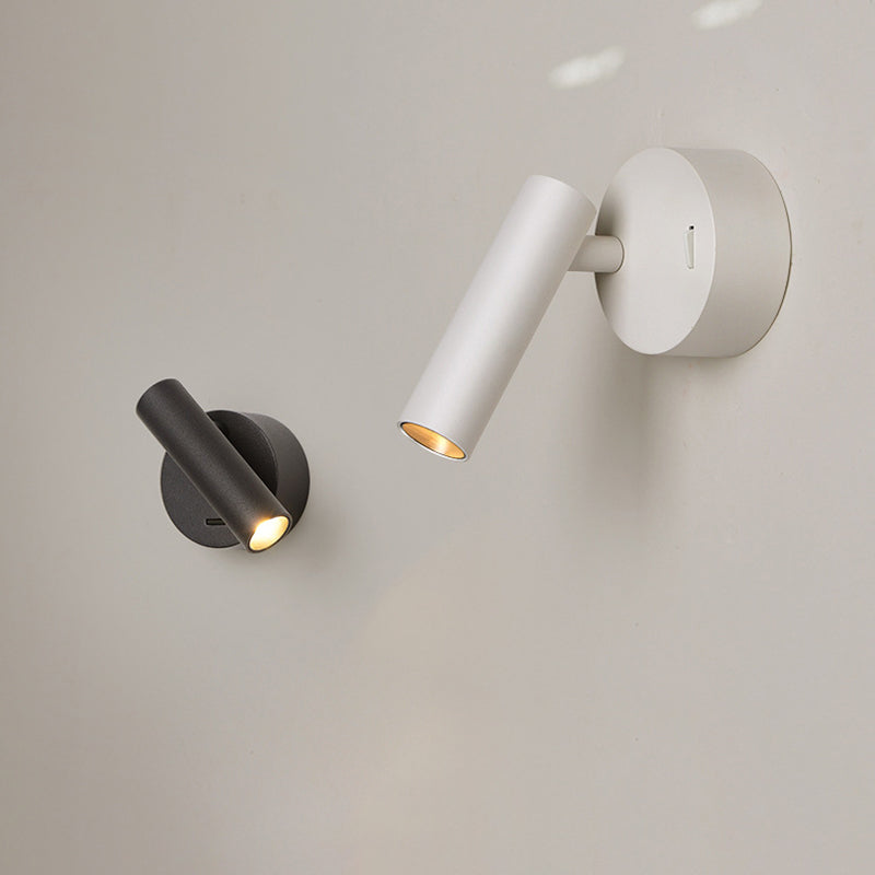 Minimalist Aluminum Round Cylinder LED Wall Sconce Lamp