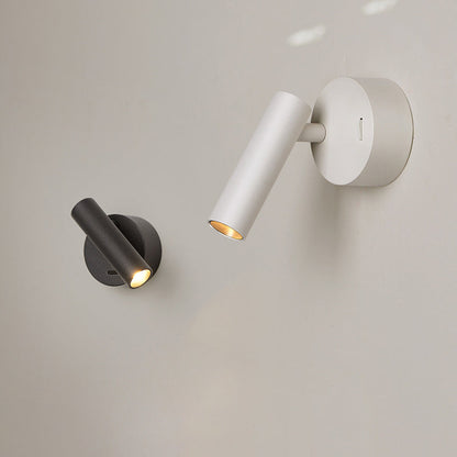 Minimalist Aluminum Round Cylinder LED Wall Sconce Lamp