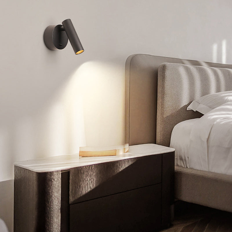 Minimalist Aluminum Round Cylinder LED Wall Sconce Lamp