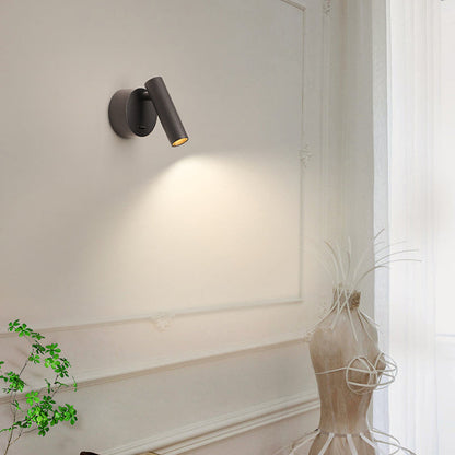 Minimalist Aluminum Round Cylinder LED Wall Sconce Lamp