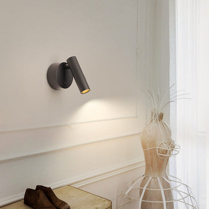 Minimalist Aluminum Round Cylinder LED Wall Sconce Lamp