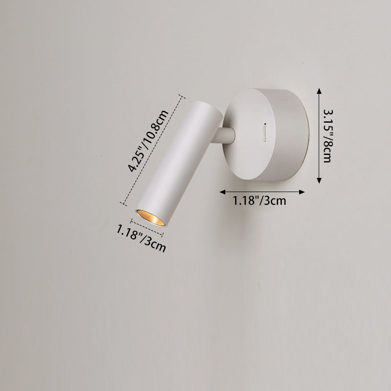 Minimalist Aluminum Round Cylinder LED Wall Sconce Lamp