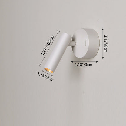Minimalist Aluminum Round Cylinder LED Wall Sconce Lamp