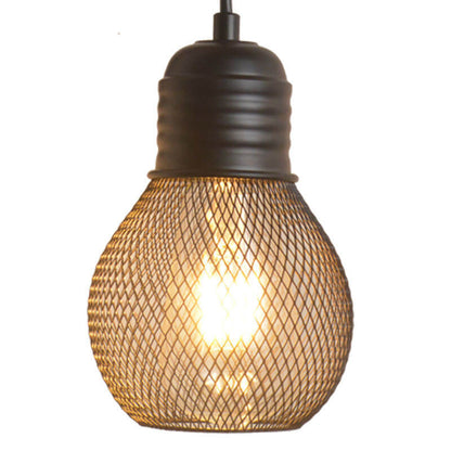 Vintage Loft Mesh Shade Bulb Shape 1-Light Wall Sconce Lamp