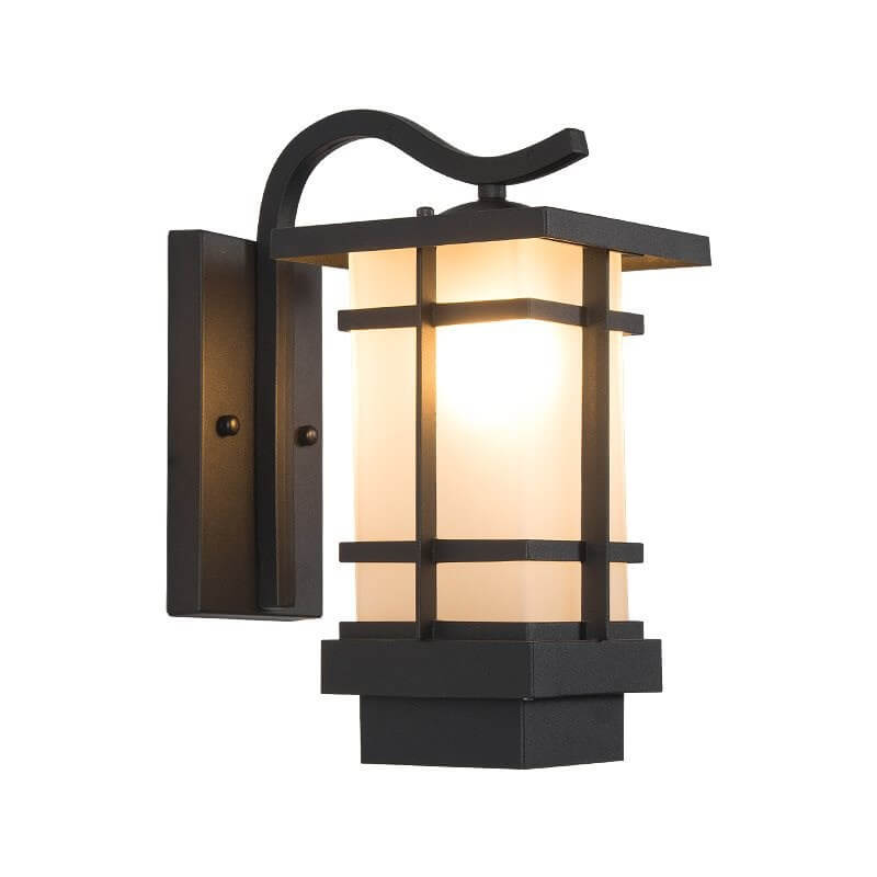 Plaid Lantern Outdoor Waterproof 1-Light Wall Sconce Lamp