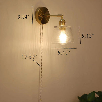 Nordic Glass Creative Zipper 1-Light Wall Sconce Lamp