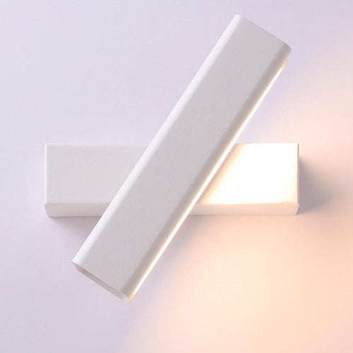 Simple Metal Linear Rotating 1-Light LED Wall Sconce Lamp