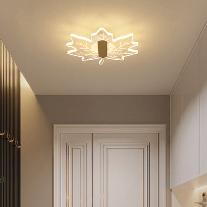 Art Deco Acrylic Maple Leaf Shape LED Wall Sconce Lamp