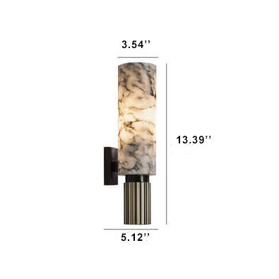Creative Marble Cylindrical 1-Light LED Wall Sconce Lamp
