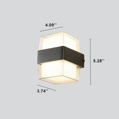 Waterproof Square LED 1-Light Outdoor Wall Sconce Lamps