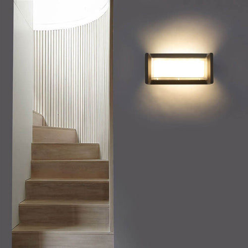 Waterproof Rectangular LED 1-Light Outdoor Wall Sconce Lamp